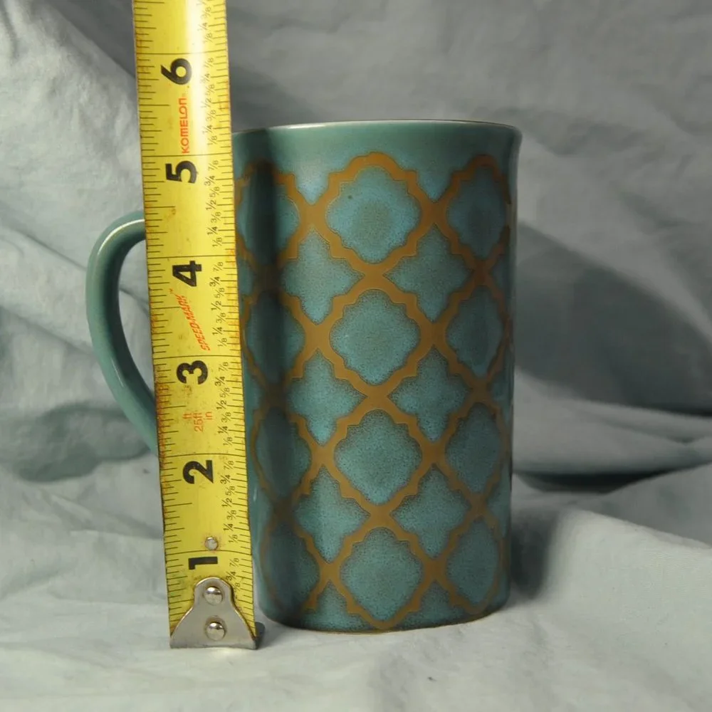 *BOGO mugs* 18 oz pier one turquoise mug (w775)